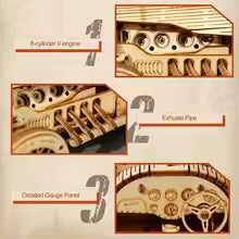 Car 3D Wooden Puzzle Game Assembly Racing Children's Toys