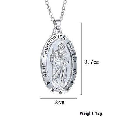 Creative Character Carving Simple Necklace English Carved Pendant